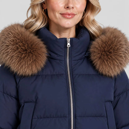 Women's Cropped Puffer Jacket Winter Outerwear