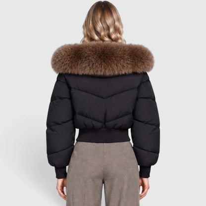 Women's Cropped Puffer Jacket Winter Outerwear