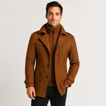 Sebastian | Men's Classic Long Sleeve Overcoat