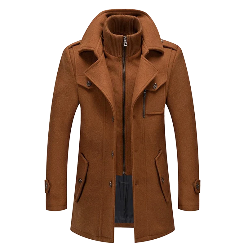 Sebastian | Men's Classic Long Sleeve Overcoat