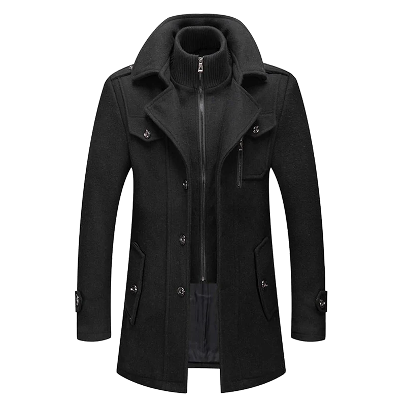Sebastian | Men's Classic Long Sleeve Overcoat