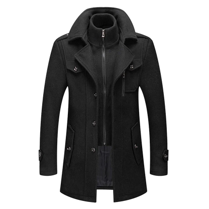 Sebastian | Men's Classic Long Sleeve Overcoat