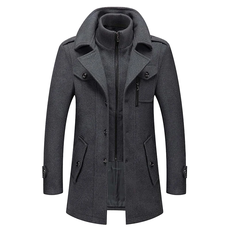 Sebastian | Men's Classic Long Sleeve Overcoat