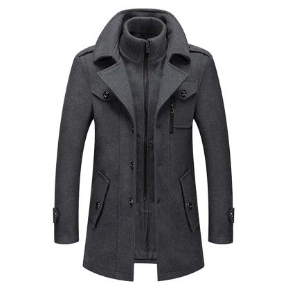 Sebastian | Men's Classic Long Sleeve Overcoat