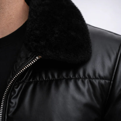 Sebastian | Men's Padded Fur Collar Autumn Puffer Jacket