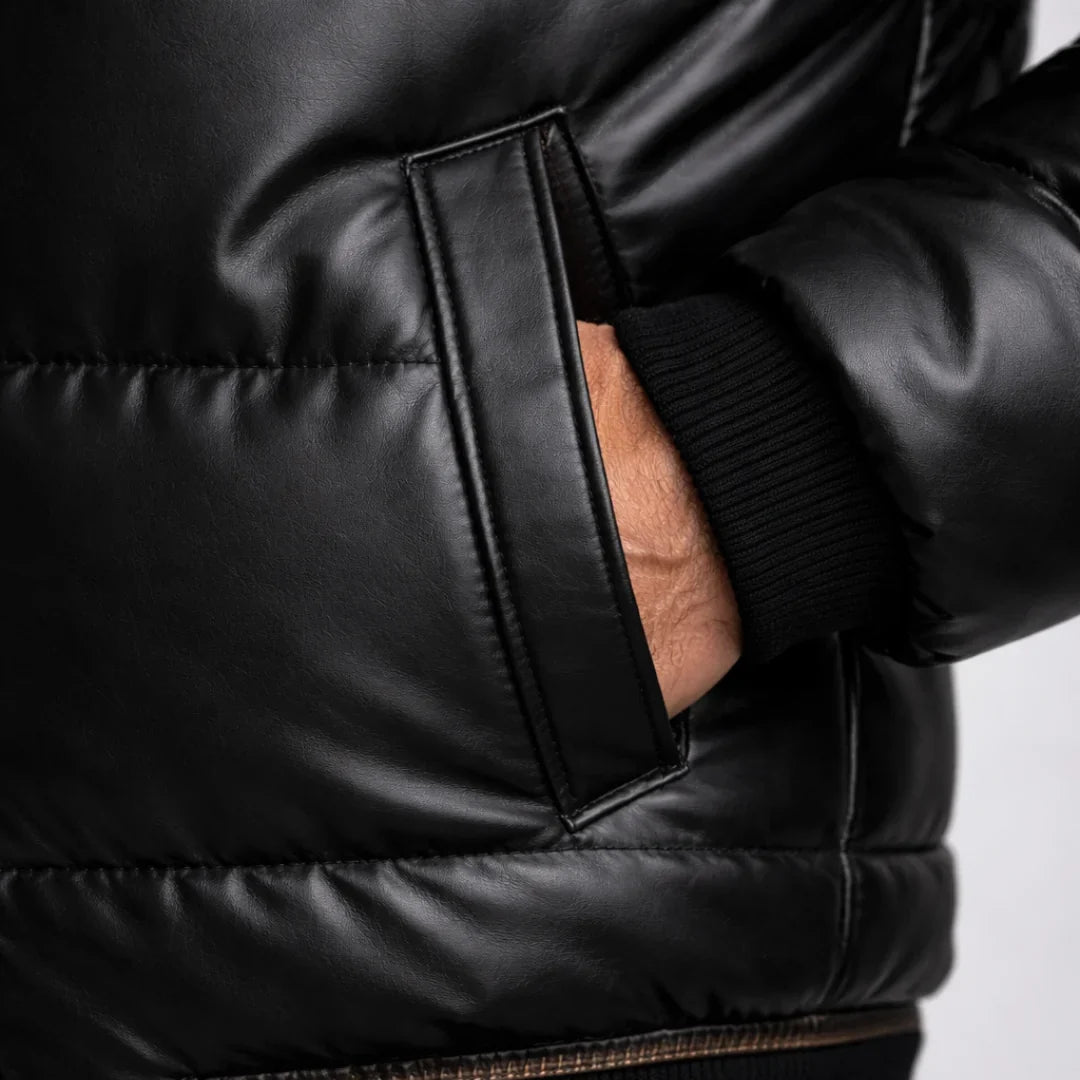 Sebastian | Men's Padded Fur Collar Autumn Puffer Jacket