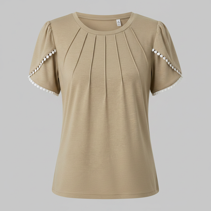 Vanessa | Women's White Summer Blouse for Plus Size Tops