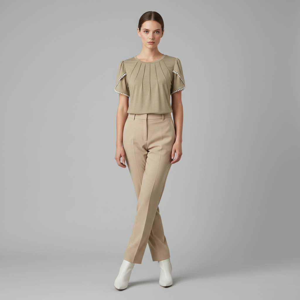 Vanessa | Women's White Summer Blouse for Plus Size Tops