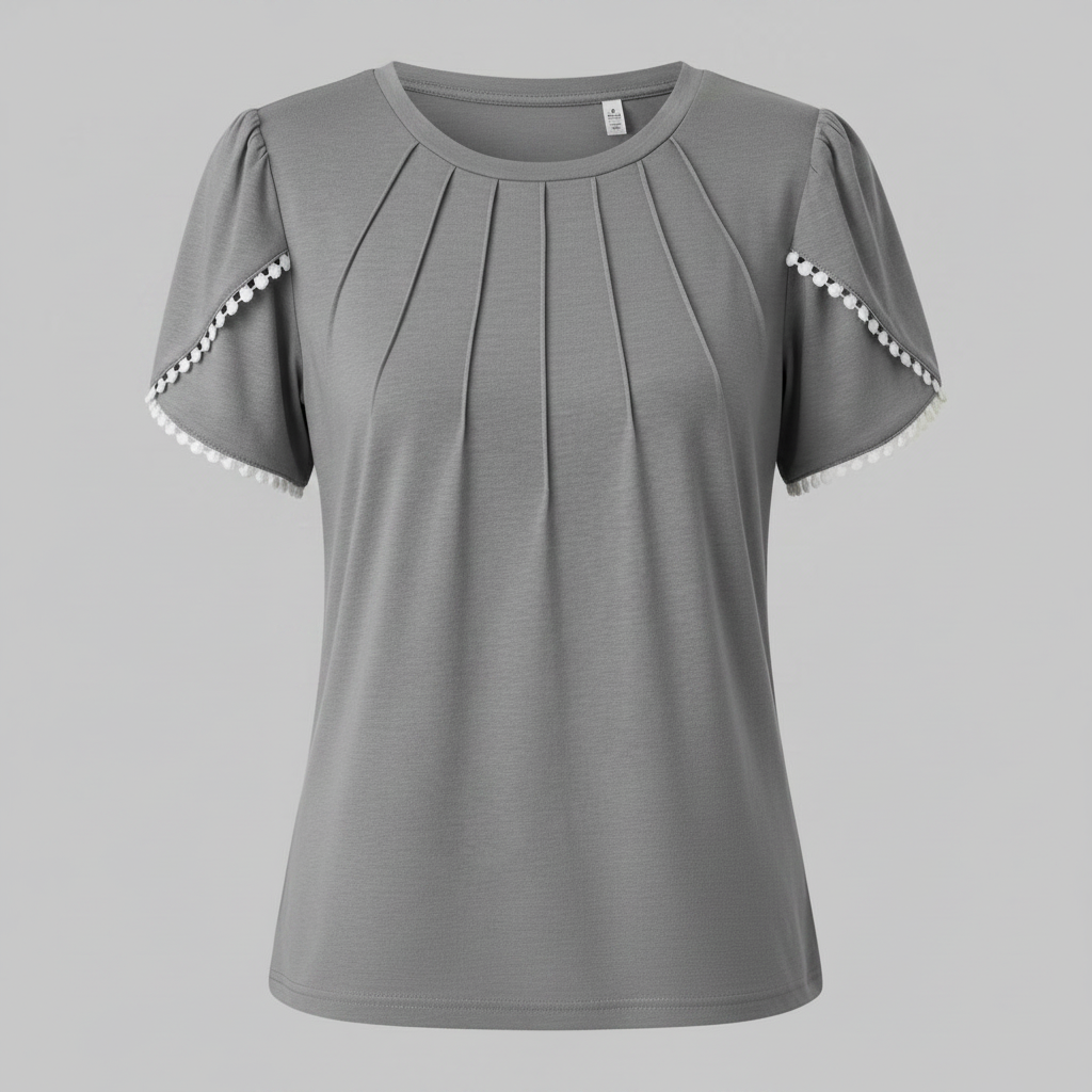 Vanessa | Women's White Summer Blouse for Plus Size Tops