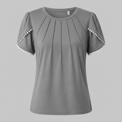 Vanessa | Women's White Summer Blouse for Plus Size Tops