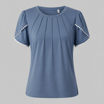 Vanessa | Women's White Summer Blouse for Plus Size Tops