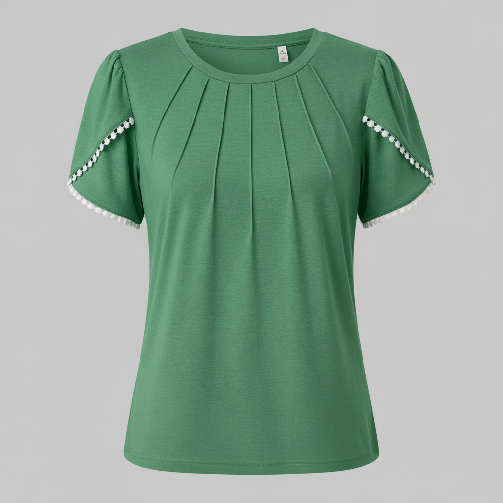 Vanessa | Women's White Summer Blouse for Plus Size Tops