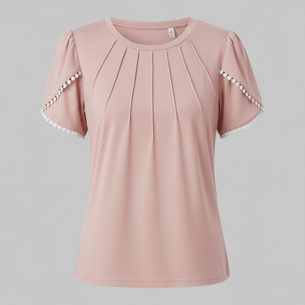 Vanessa | Women's White Summer Blouse for Plus Size Tops