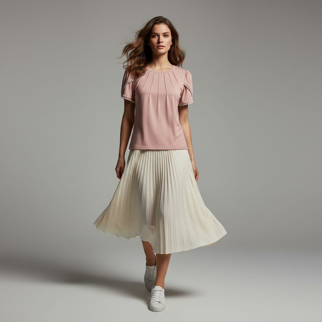 Vanessa | Women's White Summer Blouse for Plus Size Tops