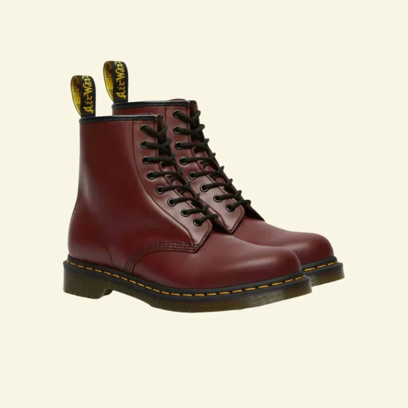 Women's Classic Lace-Up Mid Shaft Black Ankle Boots