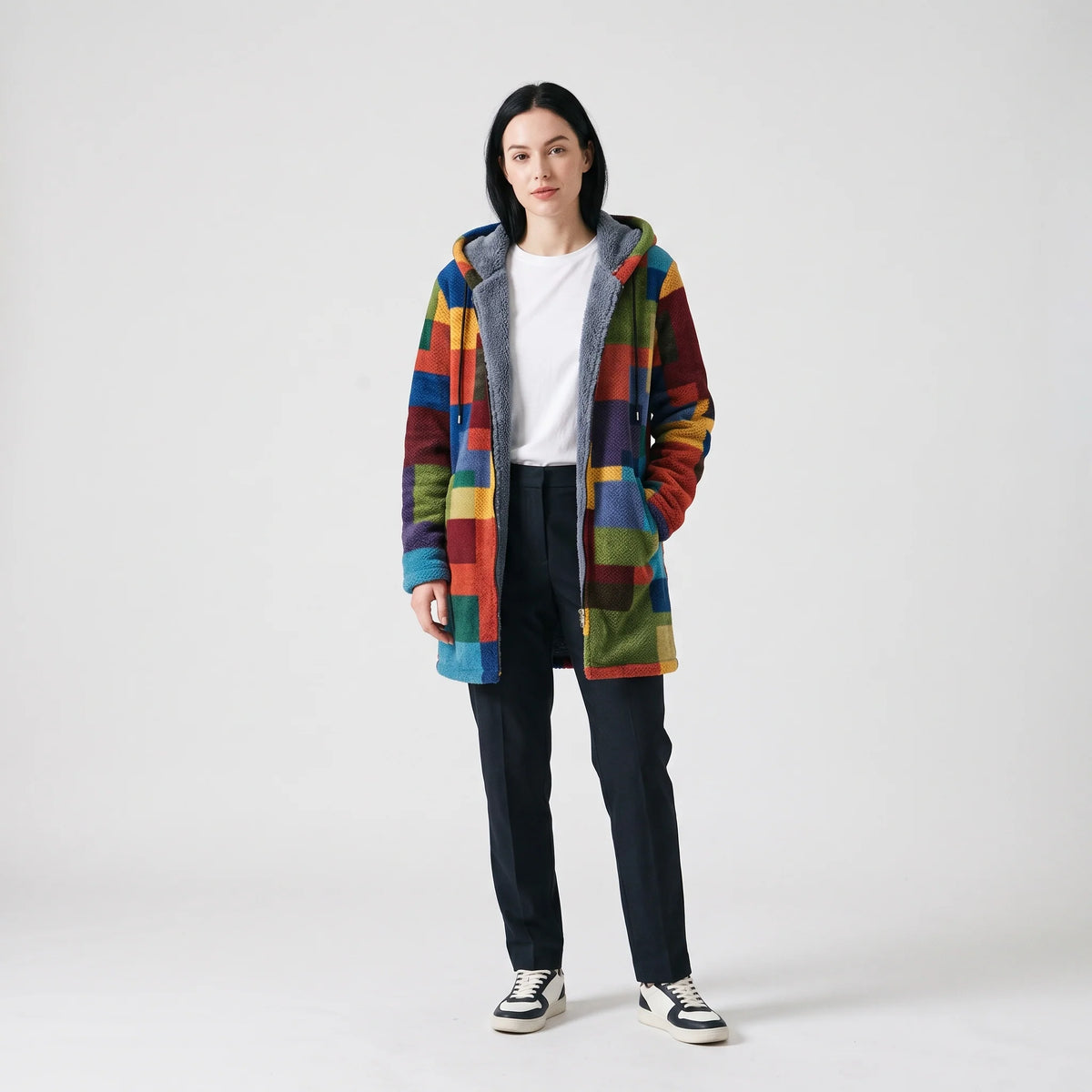 Women's Cozy Hooded Relaxed Fit Jacket