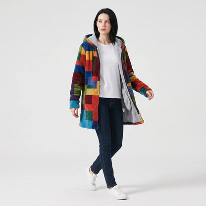 Women's Cozy Hooded Relaxed Fit Jacket