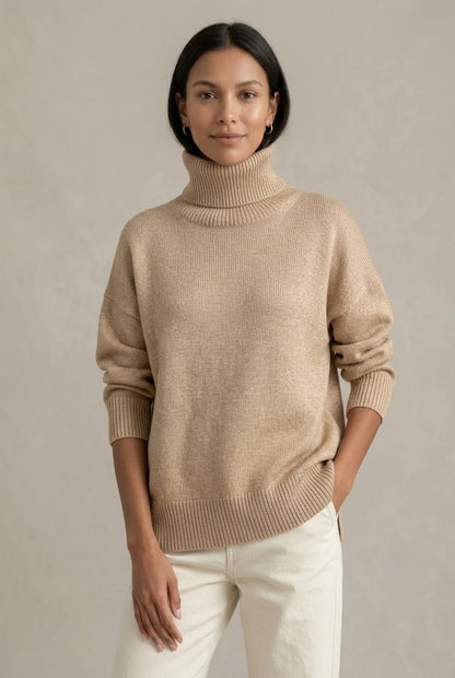 Women's Cozy Oversized Turtleneck Sweater