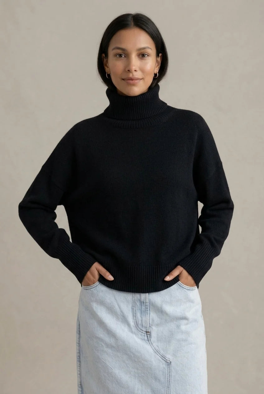 Women's Cozy Oversized Turtleneck Sweater
