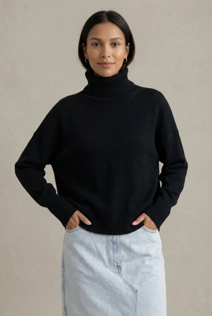 Women's Cozy Oversized Turtleneck Sweater