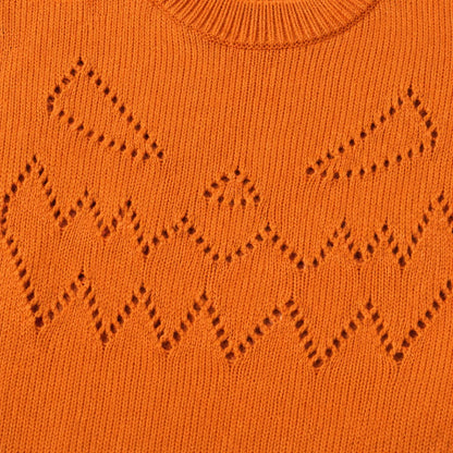 Women's Cozy Relaxed Fit Openwork Knit Sweater