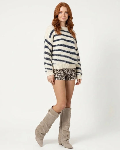 Women's Elegant Slouched Buckle-Strap Knee High Boots