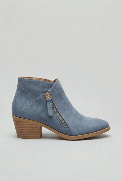 Women's Elegant Structured Block Heel Ankle Boots