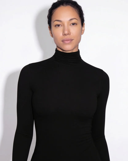 Women's Fitted Long Sleeve Turtleneck Top