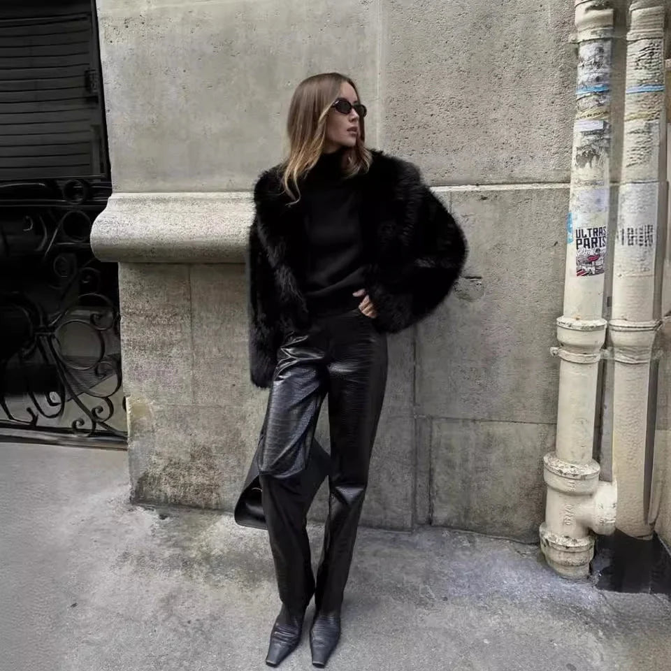 Women's Relaxed Oversized Wide Lapel Midi Coat