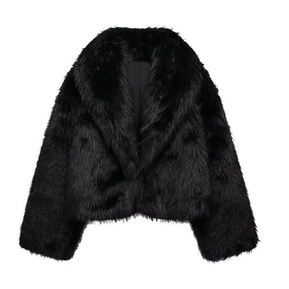 Women's Relaxed Oversized Wide Lapel Midi Coat