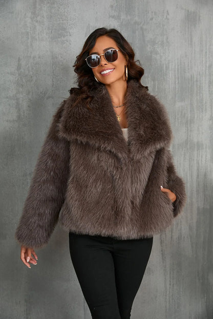 Women's Relaxed Oversized Wide Lapel Midi Coat
