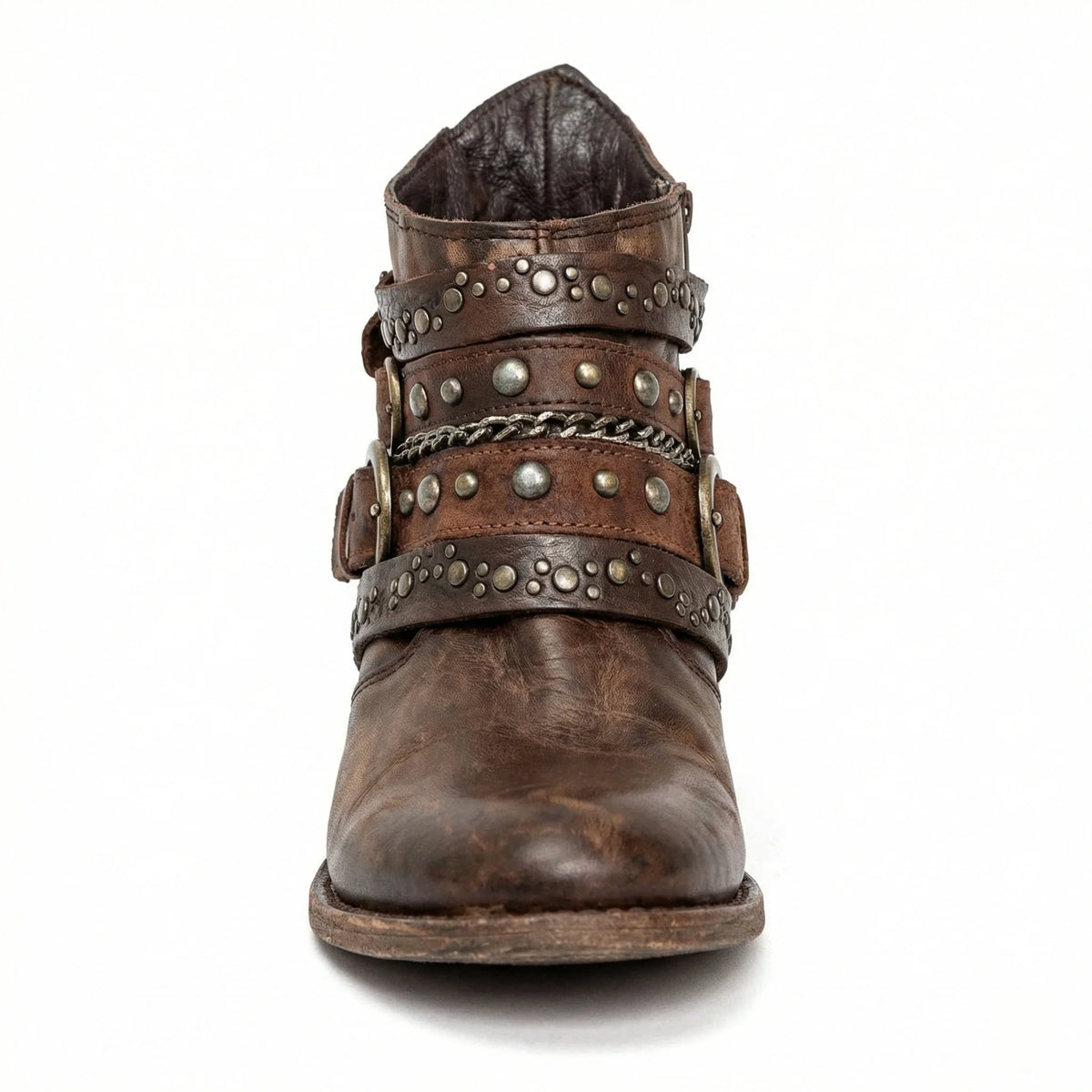 Women's Stylish Multi-Strap Buckled Ankle Boots