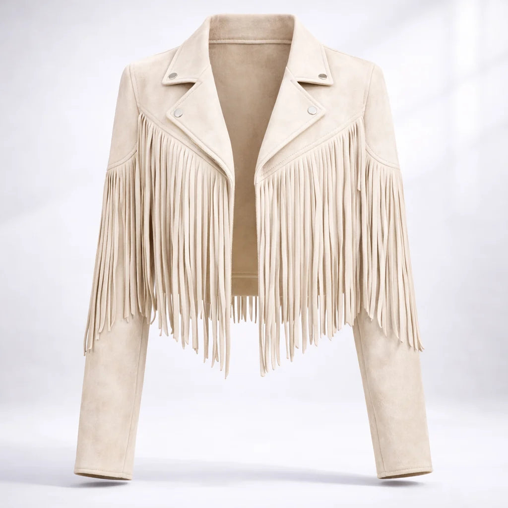 Women's Tailored Cropped Fringe Jacket