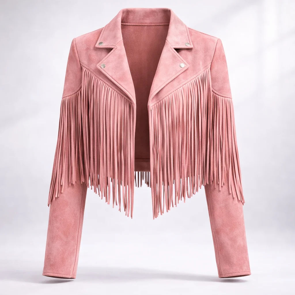 Women's Tailored Cropped Fringe Jacket