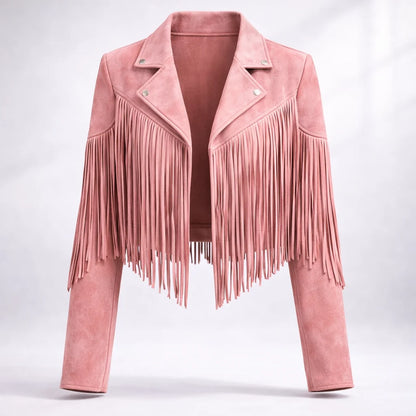 Women's Tailored Cropped Fringe Jacket