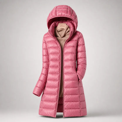 Women's Warm Tailored Detachable Hood Puffer Jacket