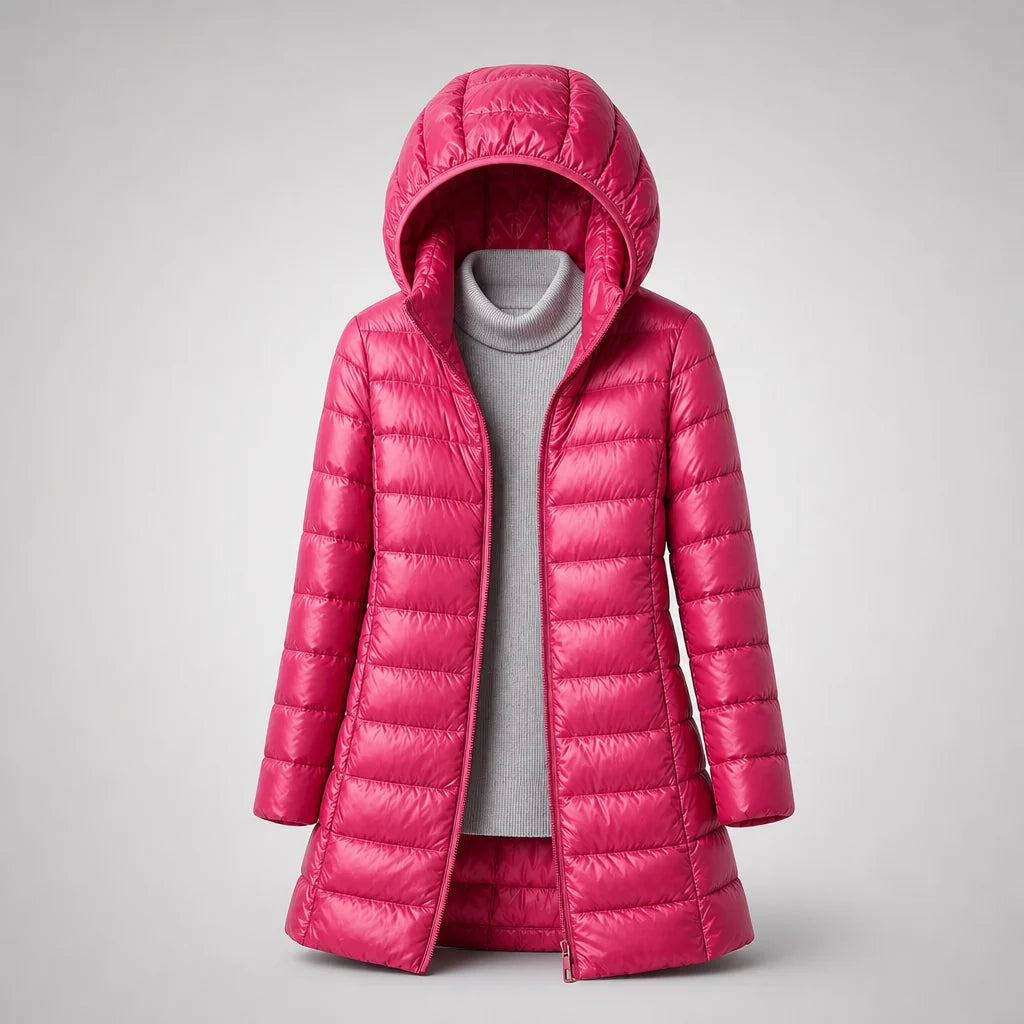 Women's Warm Tailored Detachable Hood Puffer Jacket