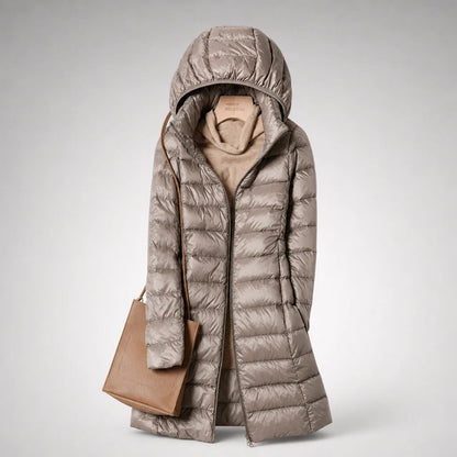 Women's Warm Tailored Detachable Hood Puffer Jacket