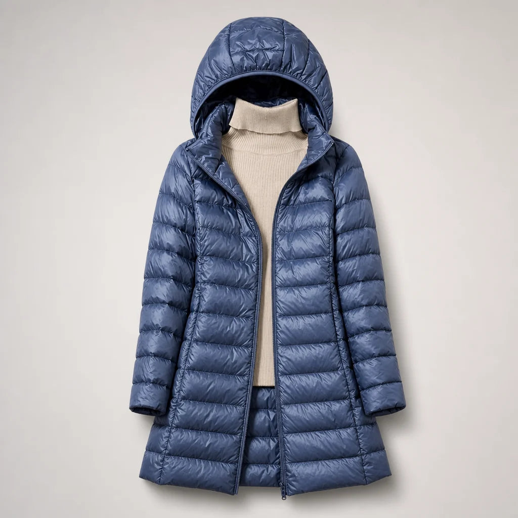 Women's Warm Tailored Detachable Hood Puffer Jacket