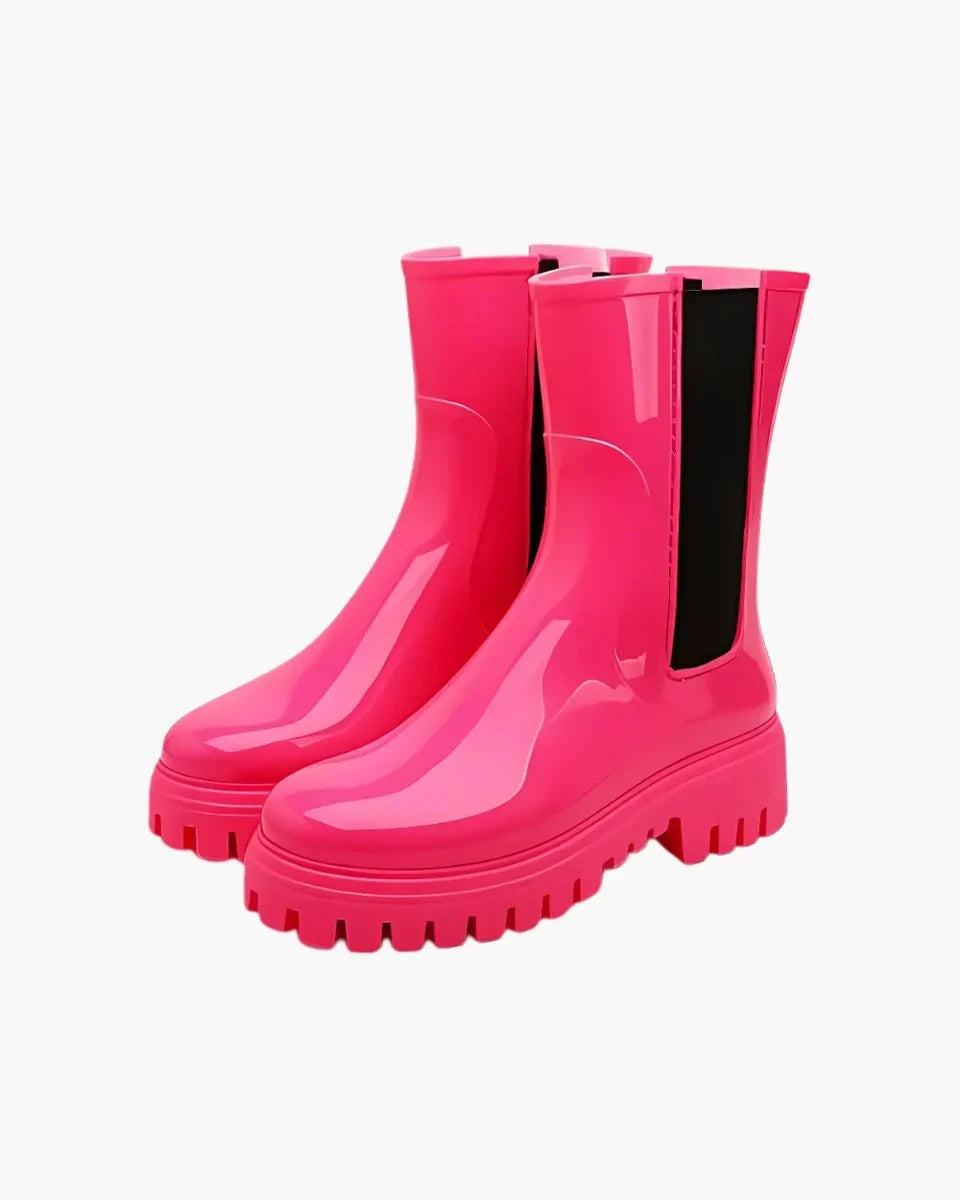 Women's Water-Resistant Chunky Sole Chelsea Boots